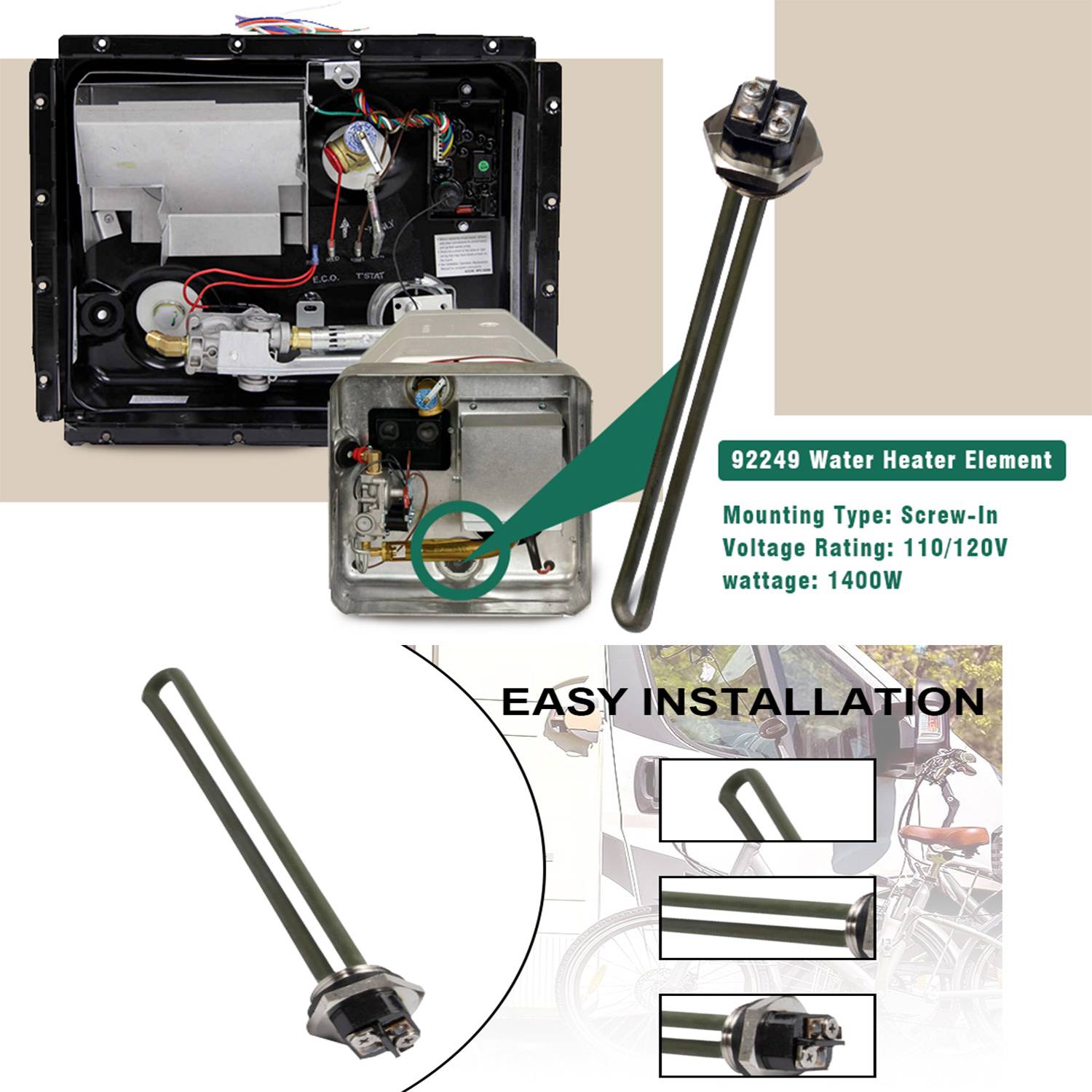 RV Water Heater Element For Suburban 1