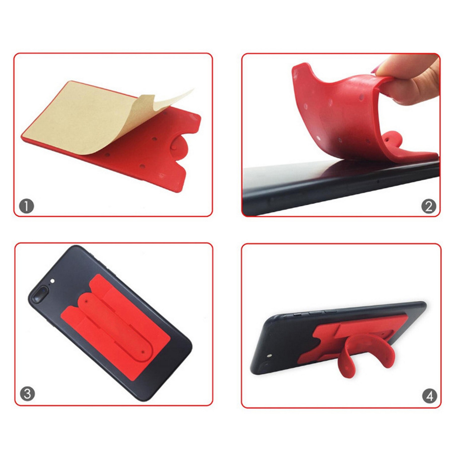 Silicone Phone Stand Card Holder Pocket 2