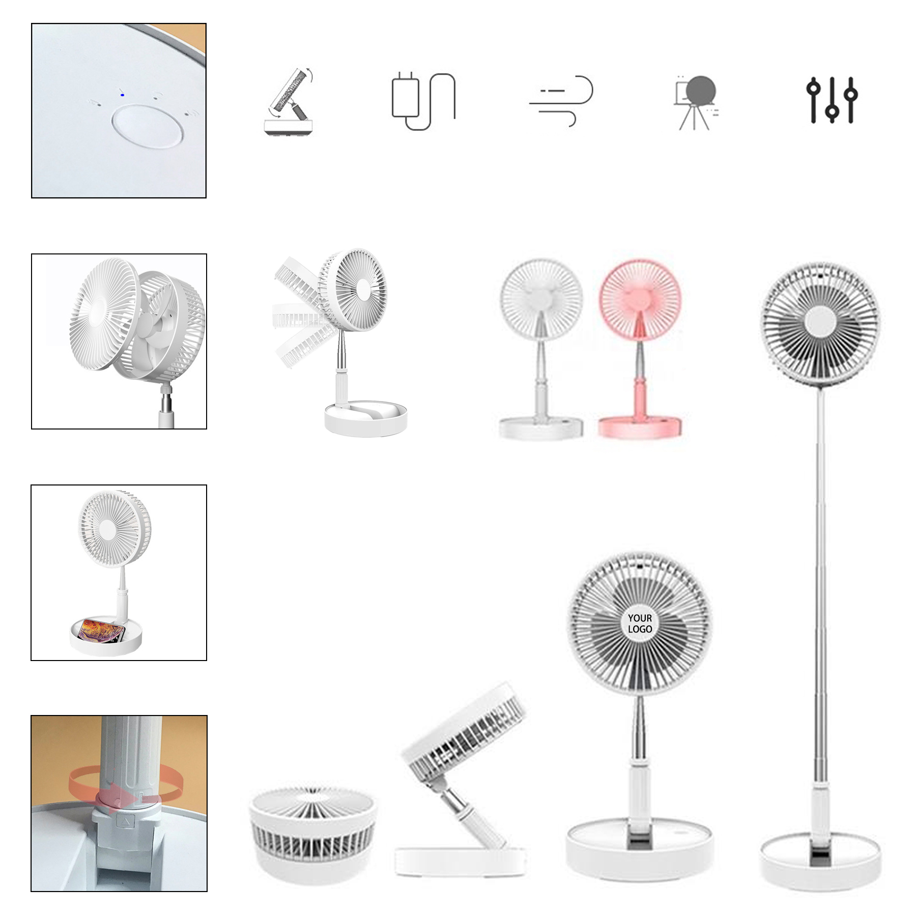 Desktop Home Folding Fan 4