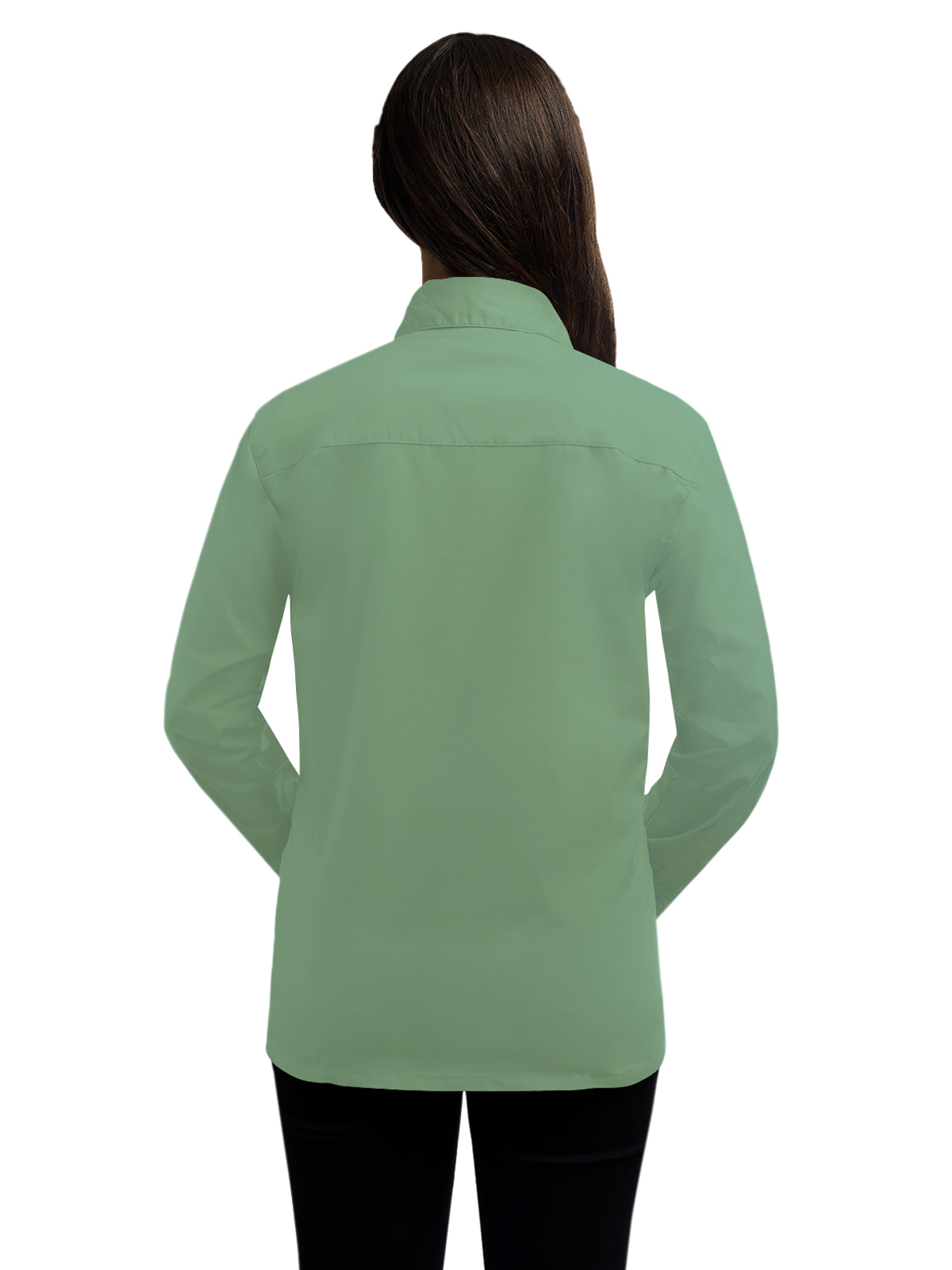 Blue Generation - Women's Pocketless Long Sleeve Superblend Poplin Shirt 21