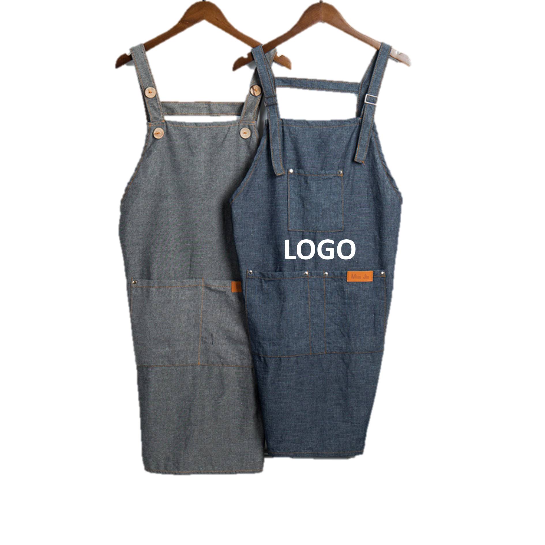 Adjustable Strap Denim Aprons 2