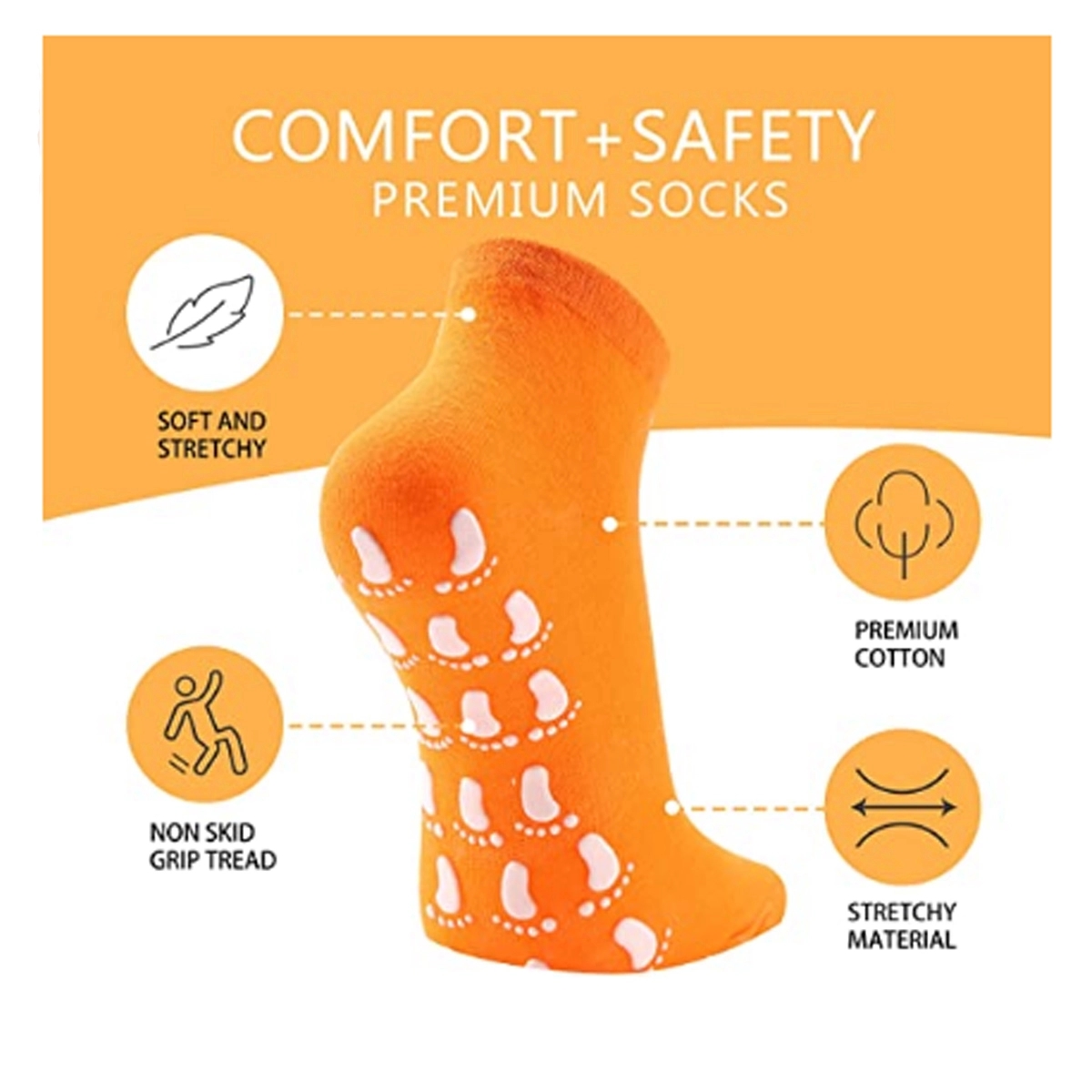 Yoga Pilates Non Slip Skid Socks With Grippers For Women 1