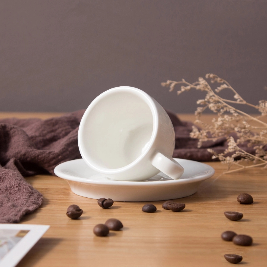Custom 2.5 OZ. Ceramic Espresso Coffee Cup with Saucer Set 6