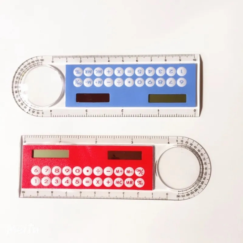 10 Cm Ruler w/Solar Calculator/ magnifying glass 7