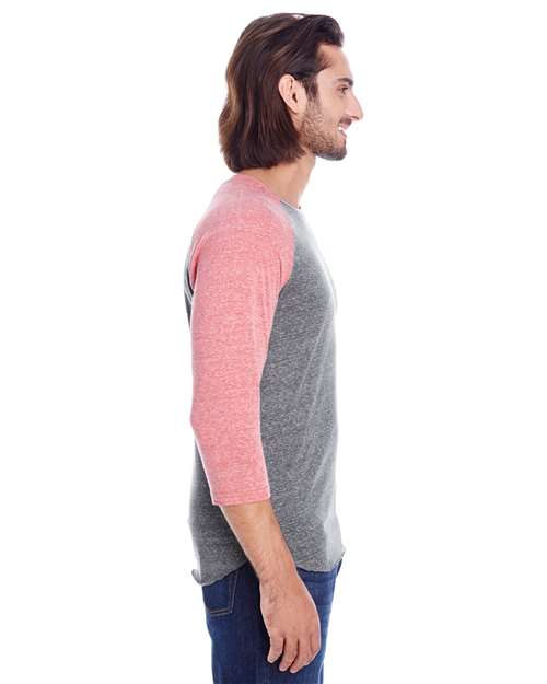 Unisex Triblend Three-Quarter Sleeve Raglan T-Shirt - 302G 37