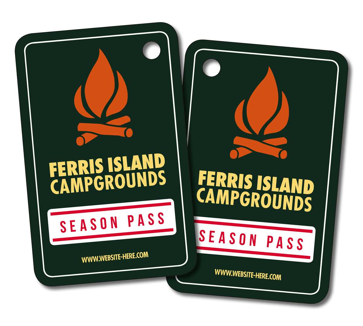 Plastic Wallet Card with Punch - 3.5x2.25 (2-Sided) - 14 pt. 2