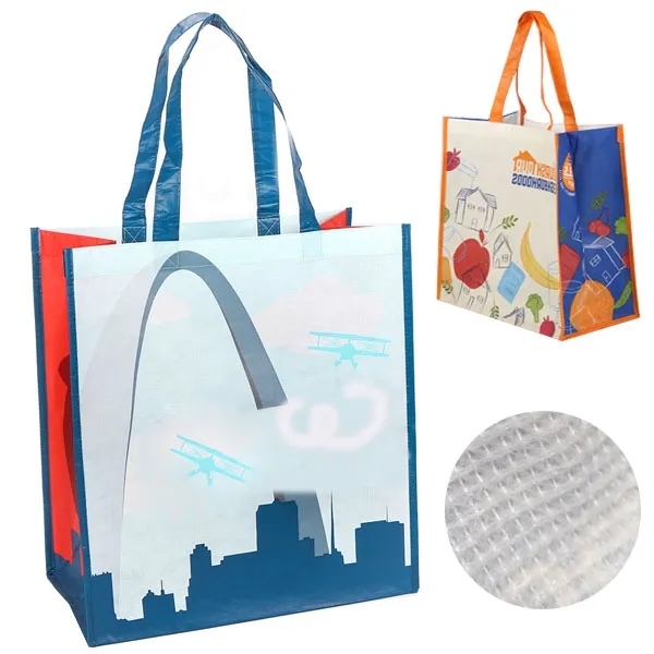 Laminated RPET Shopping Bag (14"W x 14"H x 8" G) 2