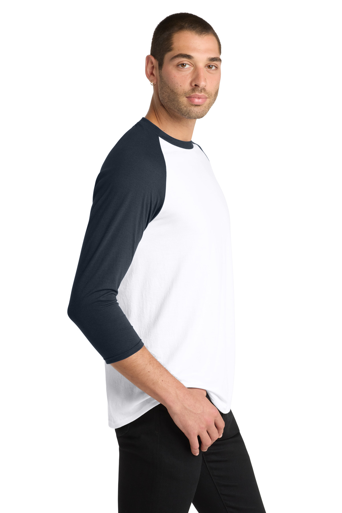 District Perfect Tri 3/4-Sleeve Raglan. DM136 6