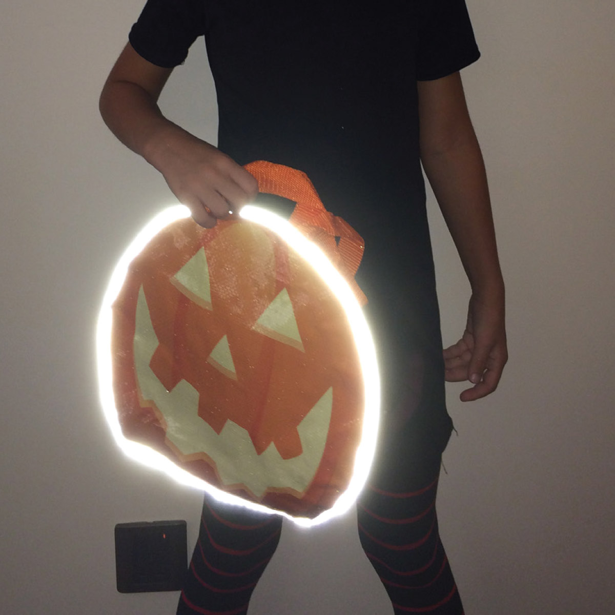 Reflective Halloween Pumpkin Tote Bag 1