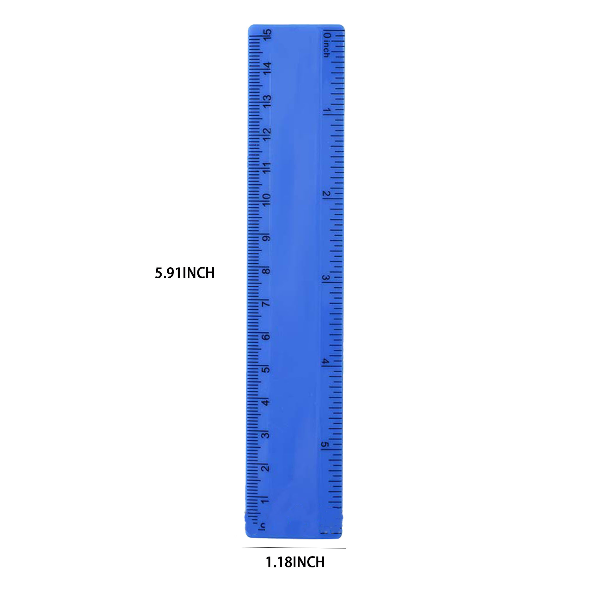 15cm Colored Plastic Rule 5