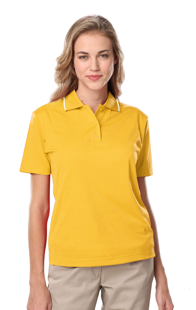 Ladies' s Striped Trim Value Polo 27