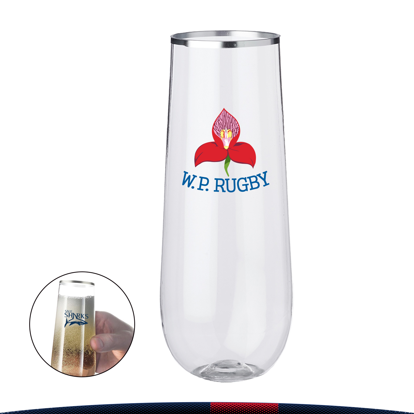 9 oz. Plastic Stemless Flute 2