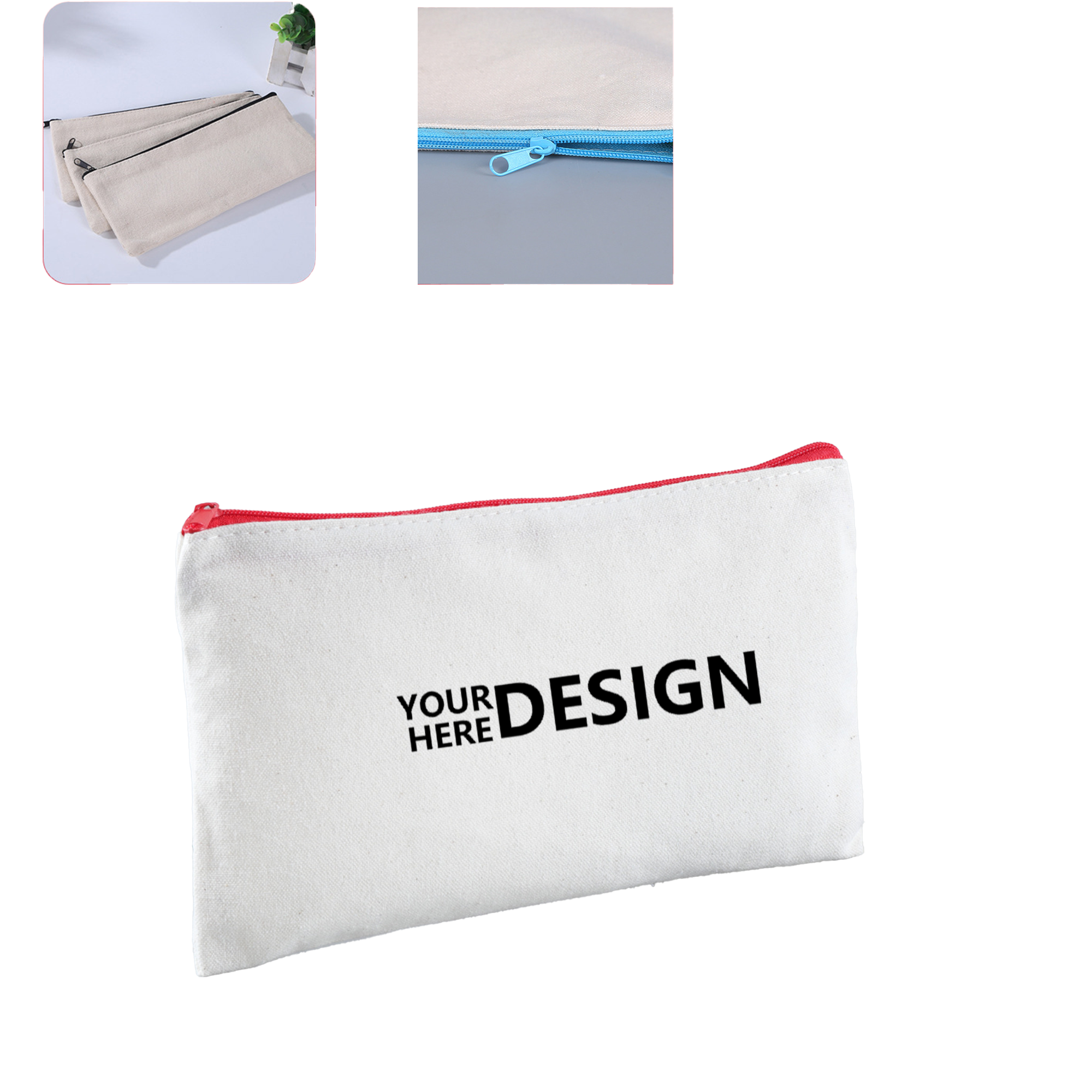 Canvas Zipper Tote Bag, custom tote bag with logo imprint 2