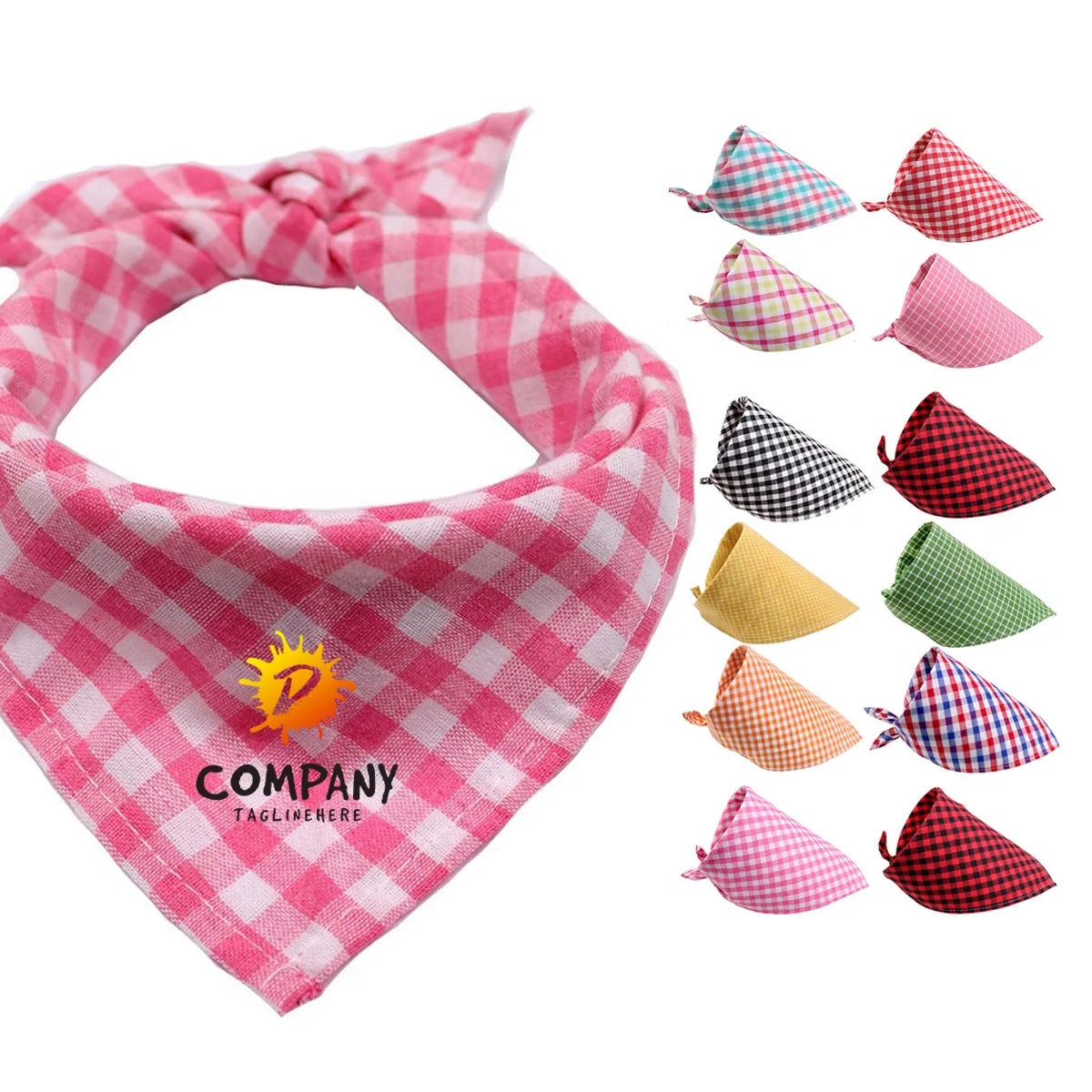 Pets Cotton Tringle Bandana Puppy Bib Scarf Kerchief 2