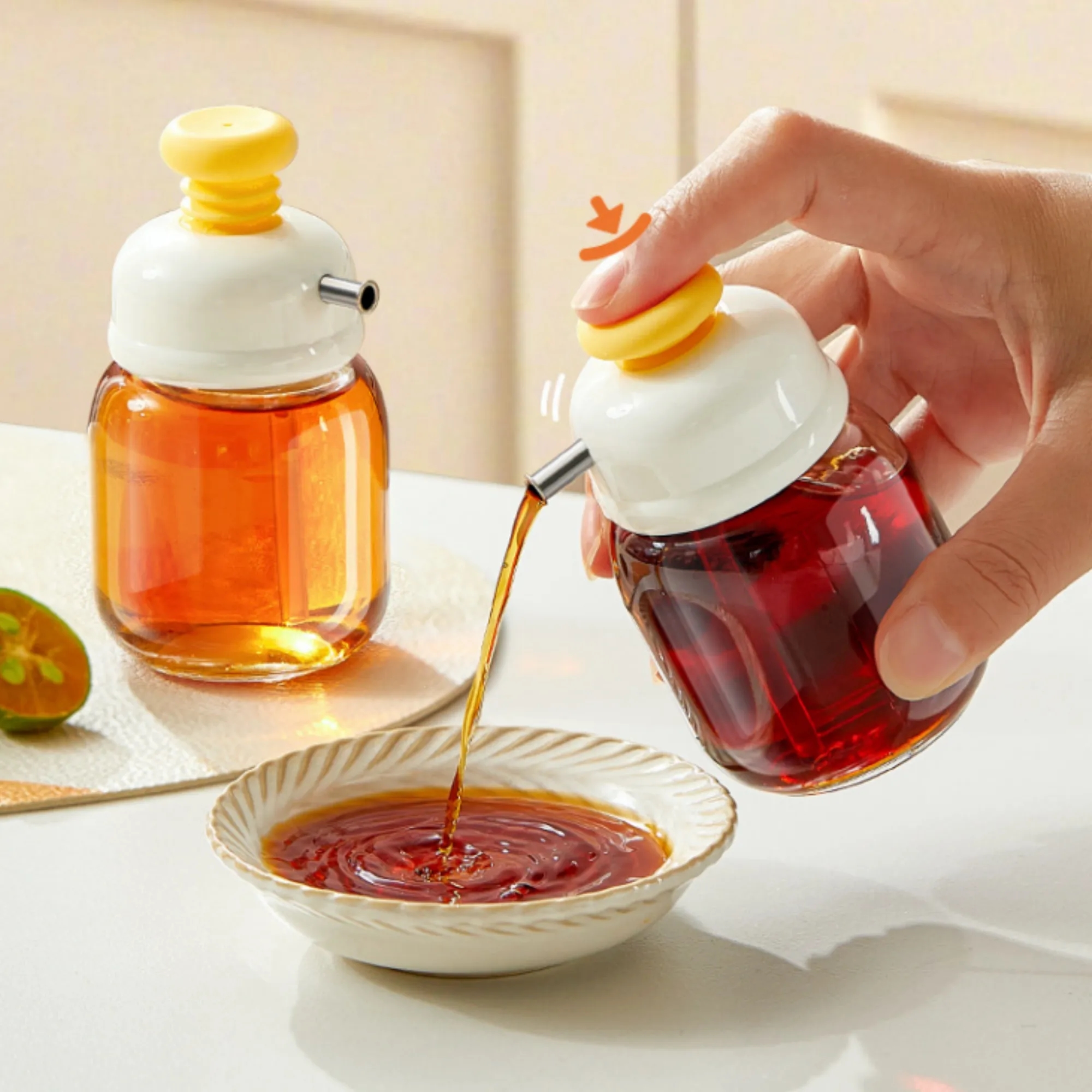 3.3 Oz Olive Oil Glass Dispenser Bottle For Kitchen 4