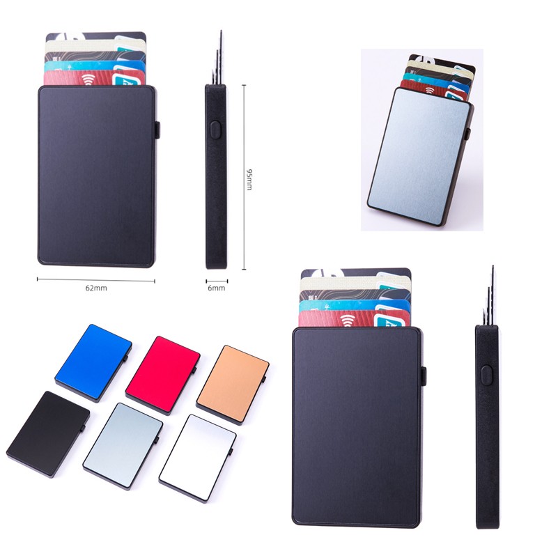 Side Press Automatically Popup Credit Card Holder 2