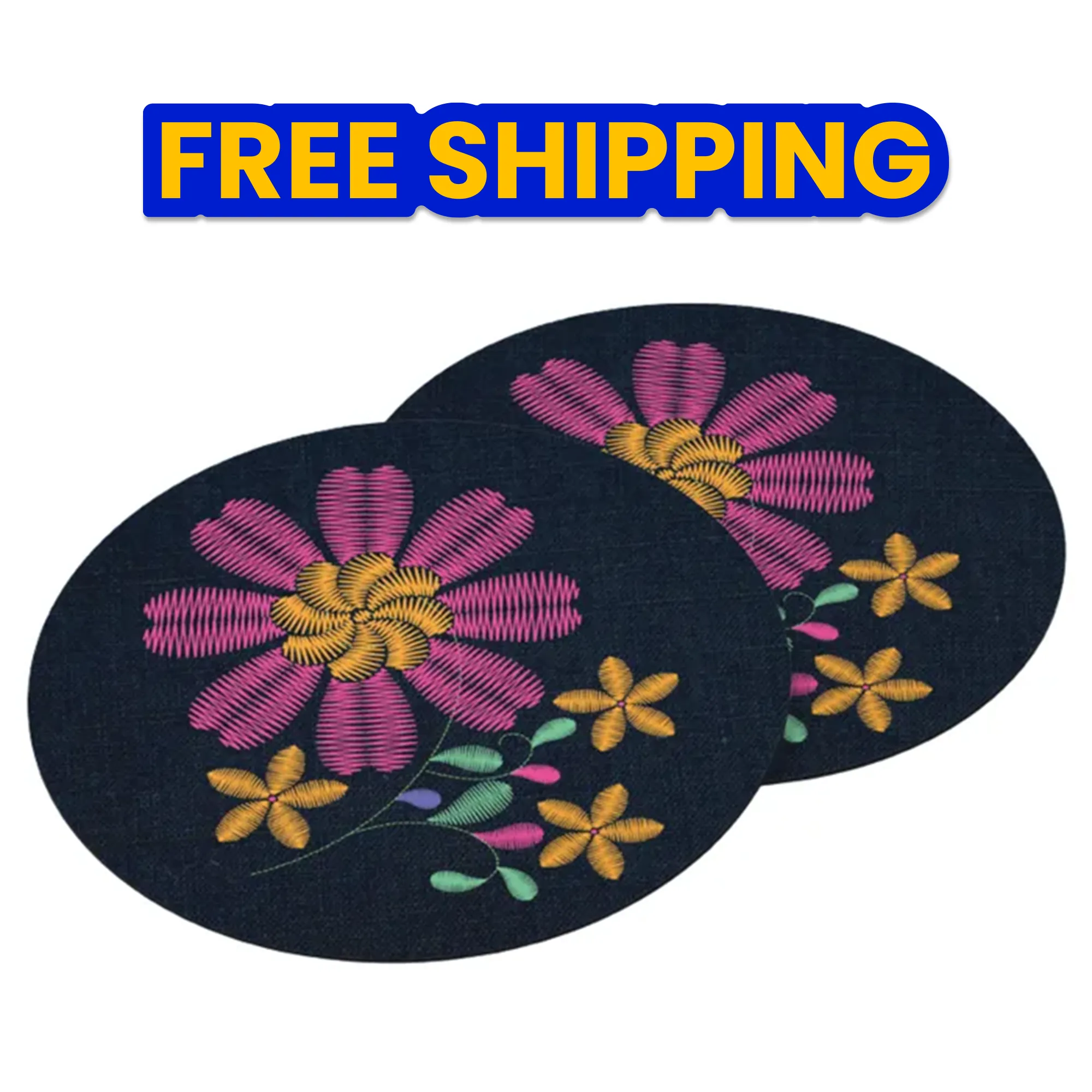 Cotton & Linen Embroidered Coasters 1