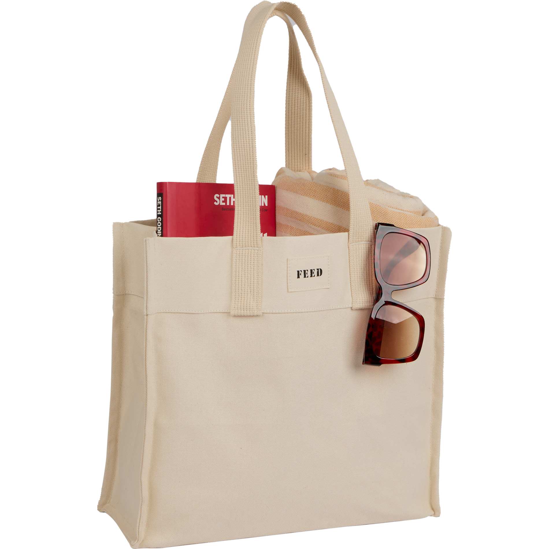 FEED Organic Cotton Market Tote, custom tote bag with logo imprint 70