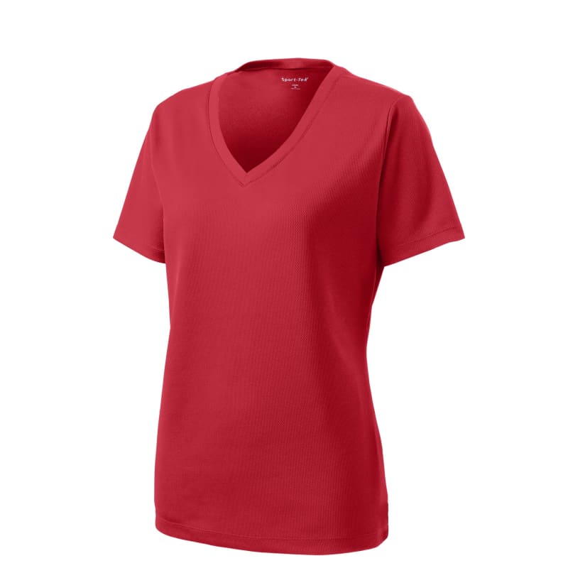 Sport-Tek Women's PosiCharge RacerMesh V-Neck Tee. 39