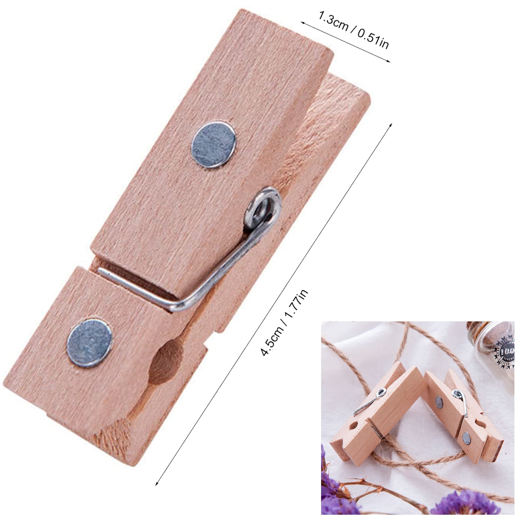 Wooden Refrigerator Magnet Clip 2