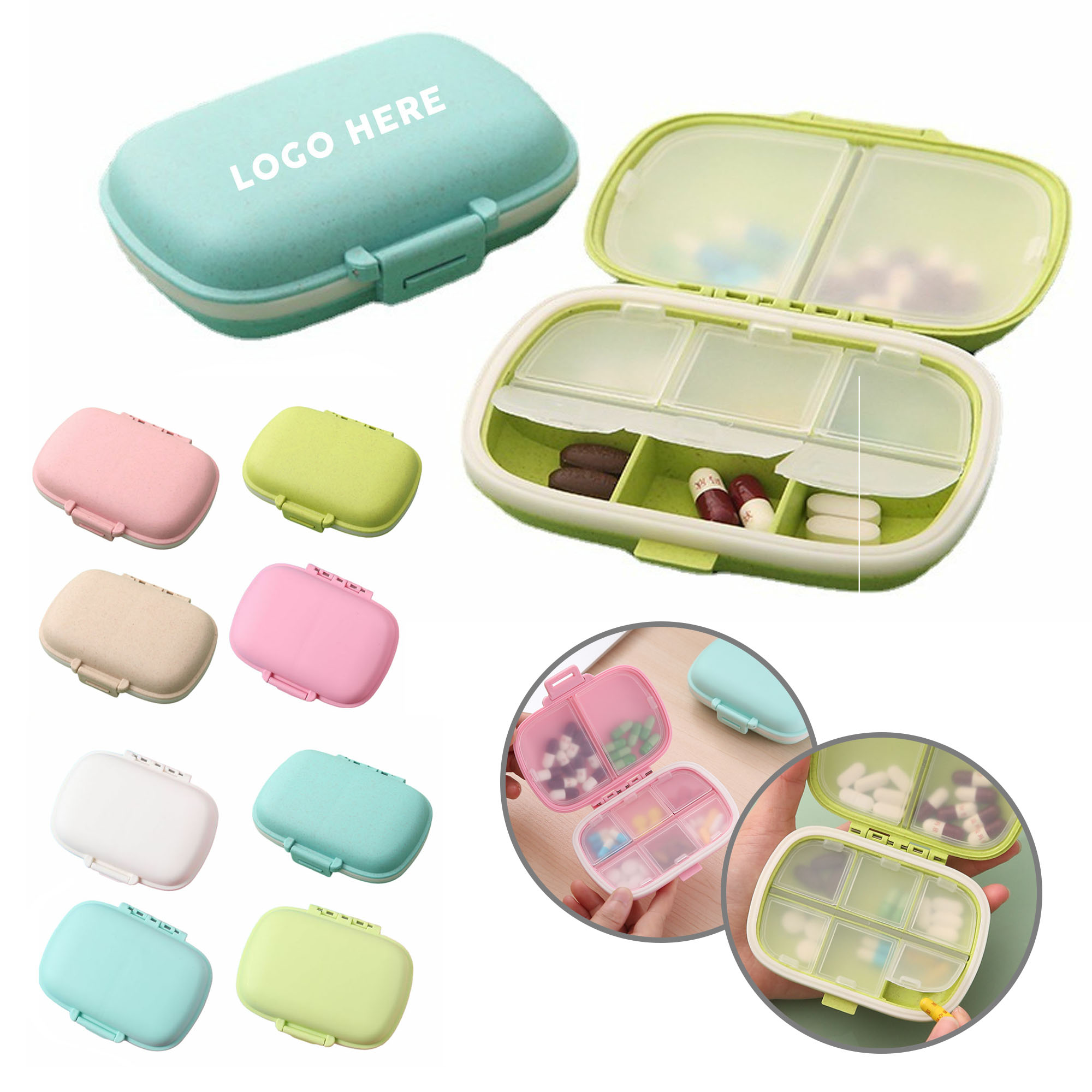 Travel Friendly Two Layer Pill Organizer Case 1
