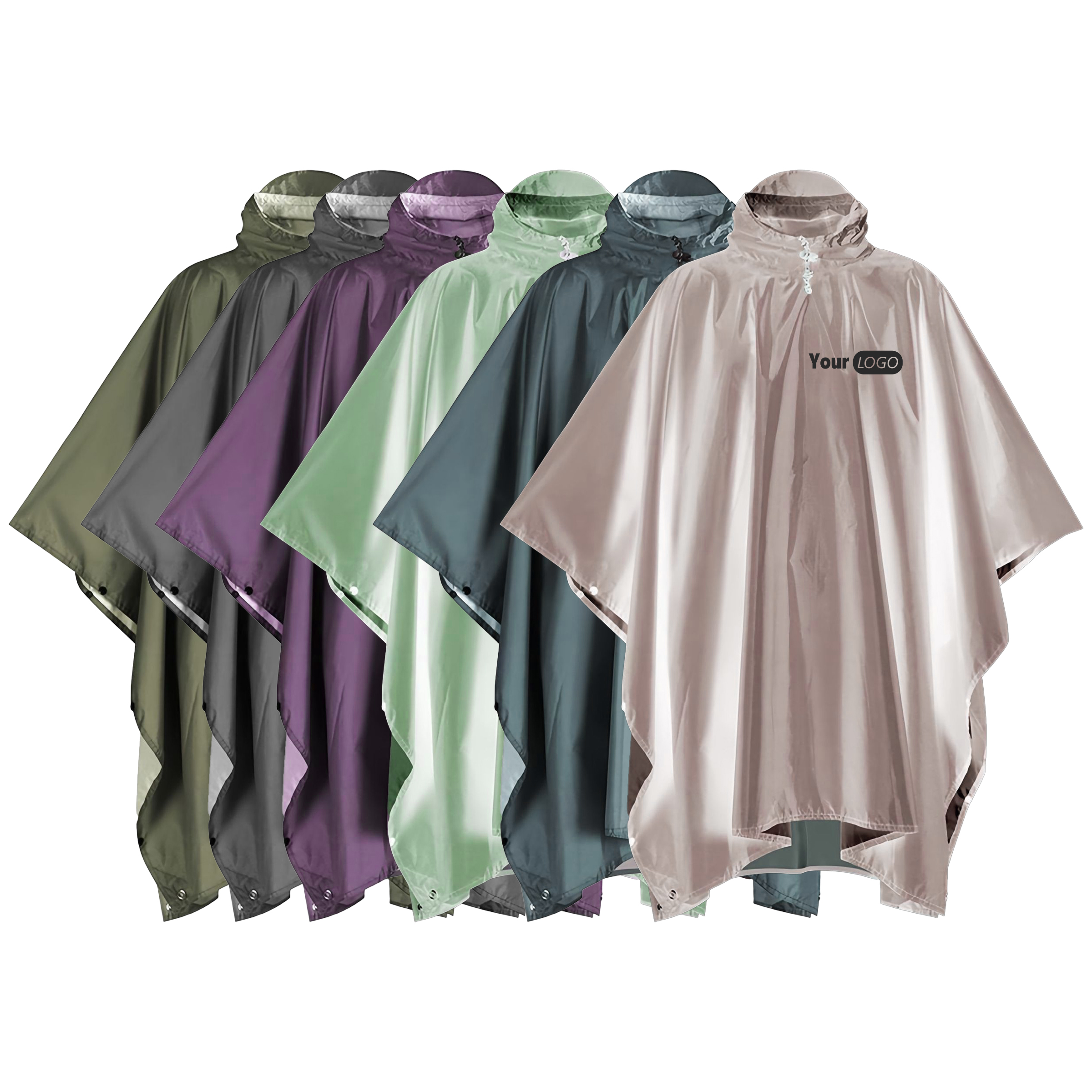Polyethylene Adjustable Hood Rain Poncho 1