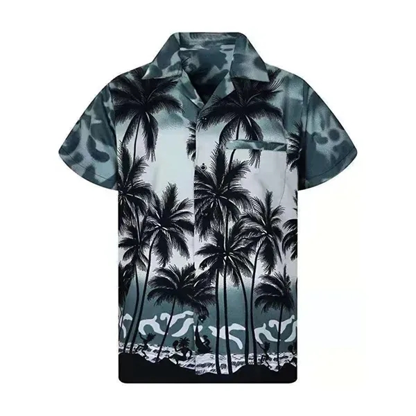Short Sleeve Hawaiian Print Shirt - Vacation Ready 7