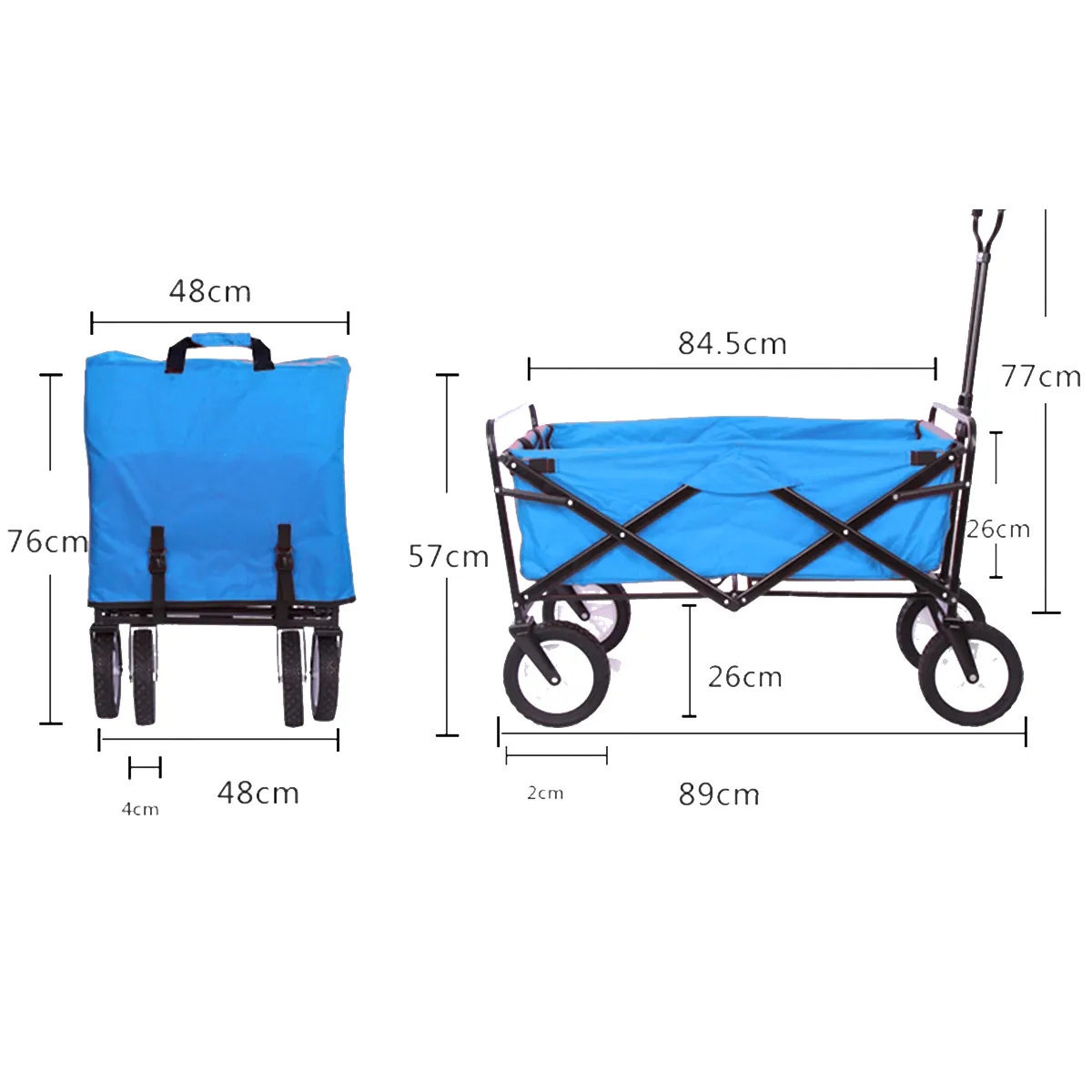 Heavy Duty Beach Grocery Cart Camping Outdoor Utility Wagon 1