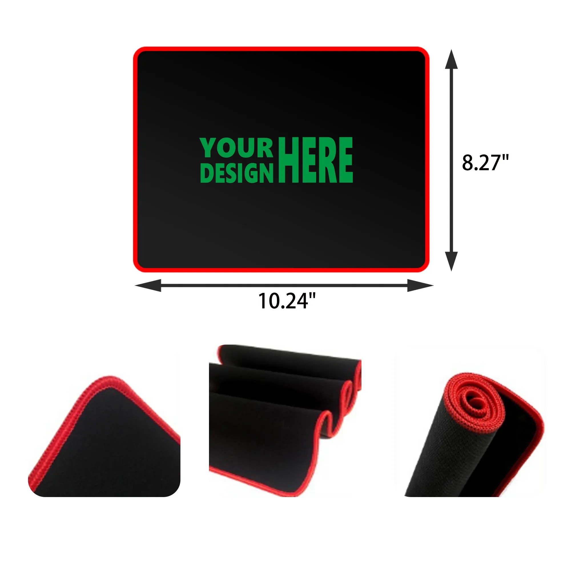 MOQ 50 PCS Non Slip Rubber Mouse Pad