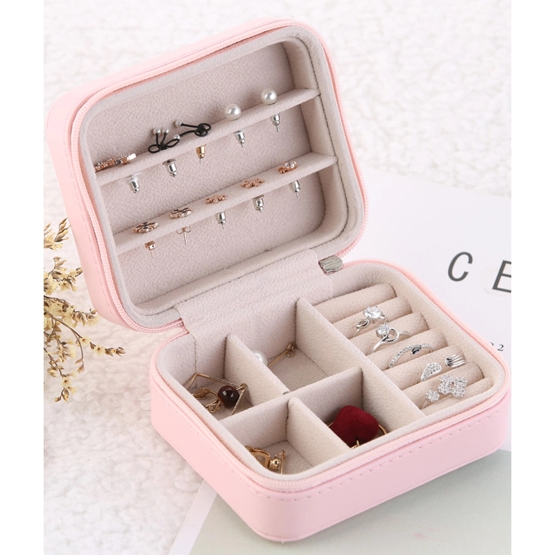 Portable Travel Jewelry Organizer Box & Earring Ring Storage 1
