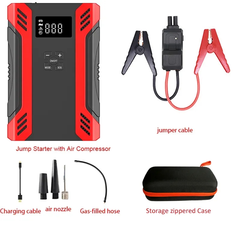 2000A Battery Starter with 87PSI Digital Tire Inflator 3