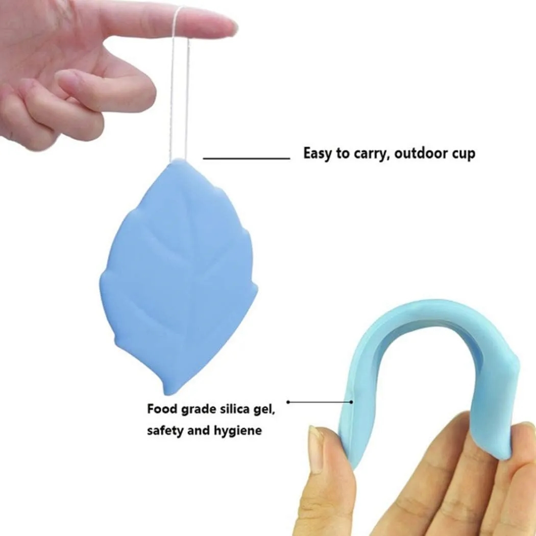 Portable Silicone Leaf-shaped Drinking Cup 6