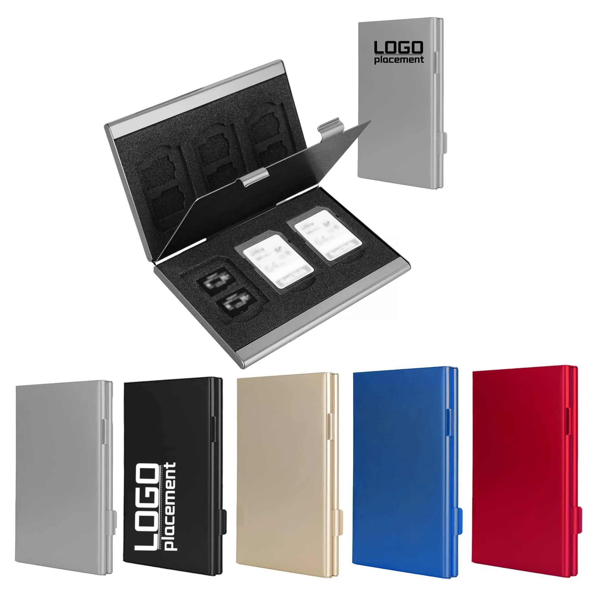 High - End Aluminum Alloy Metal Memory Card Storage Box