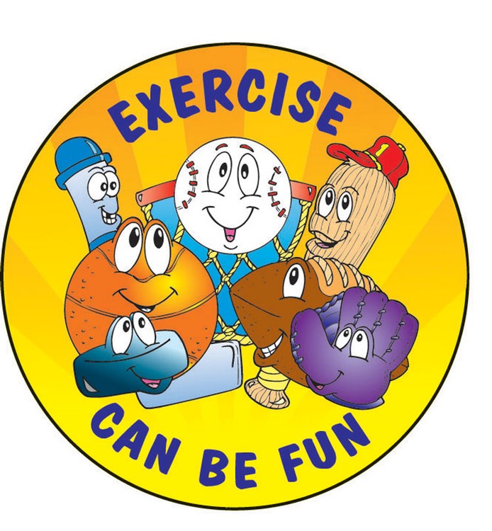 STICKERS - Exercise Can Be Fun Sticker Roll 2