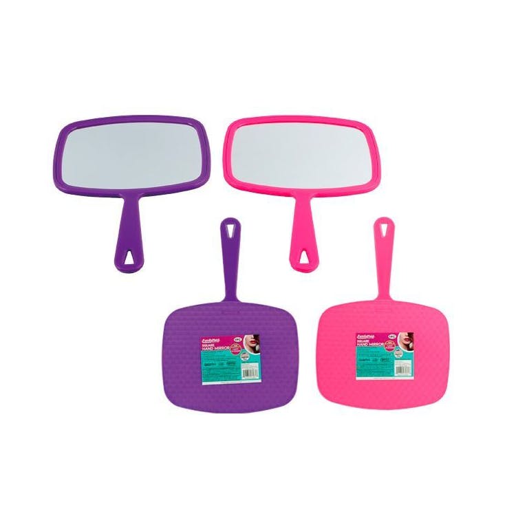 Handheld Mirrors - 7.5" x 6.25" Pink Purple 1