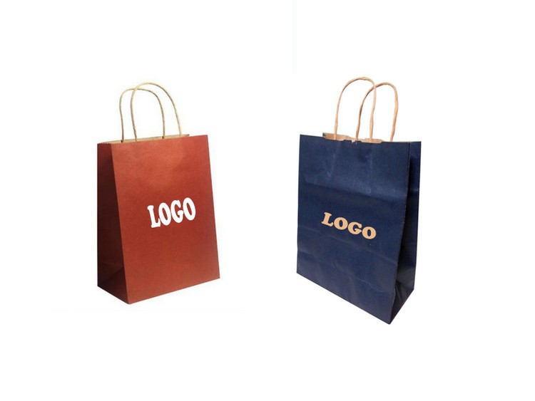 Matte Color Kraft Paper Shopper Bag 2