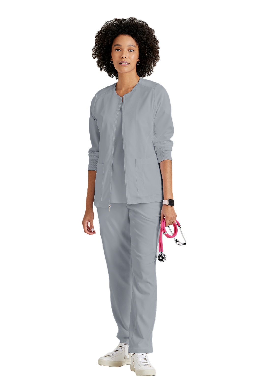 Grey's Anatomy Spandex Stretch - Women's Five-Pocket Gianna Warm-Up Scrub Jacket 42