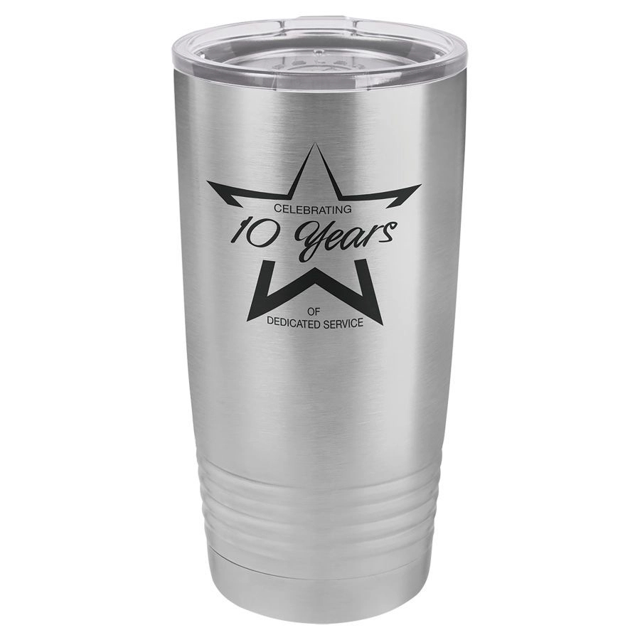 20 Oz. Maroon Red Vacuum Insulated Tumbler w/Clear Lid 9