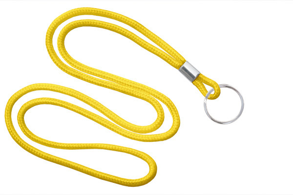 1/8" Blank Lanyard w/Split Ring (Yellow) 1
