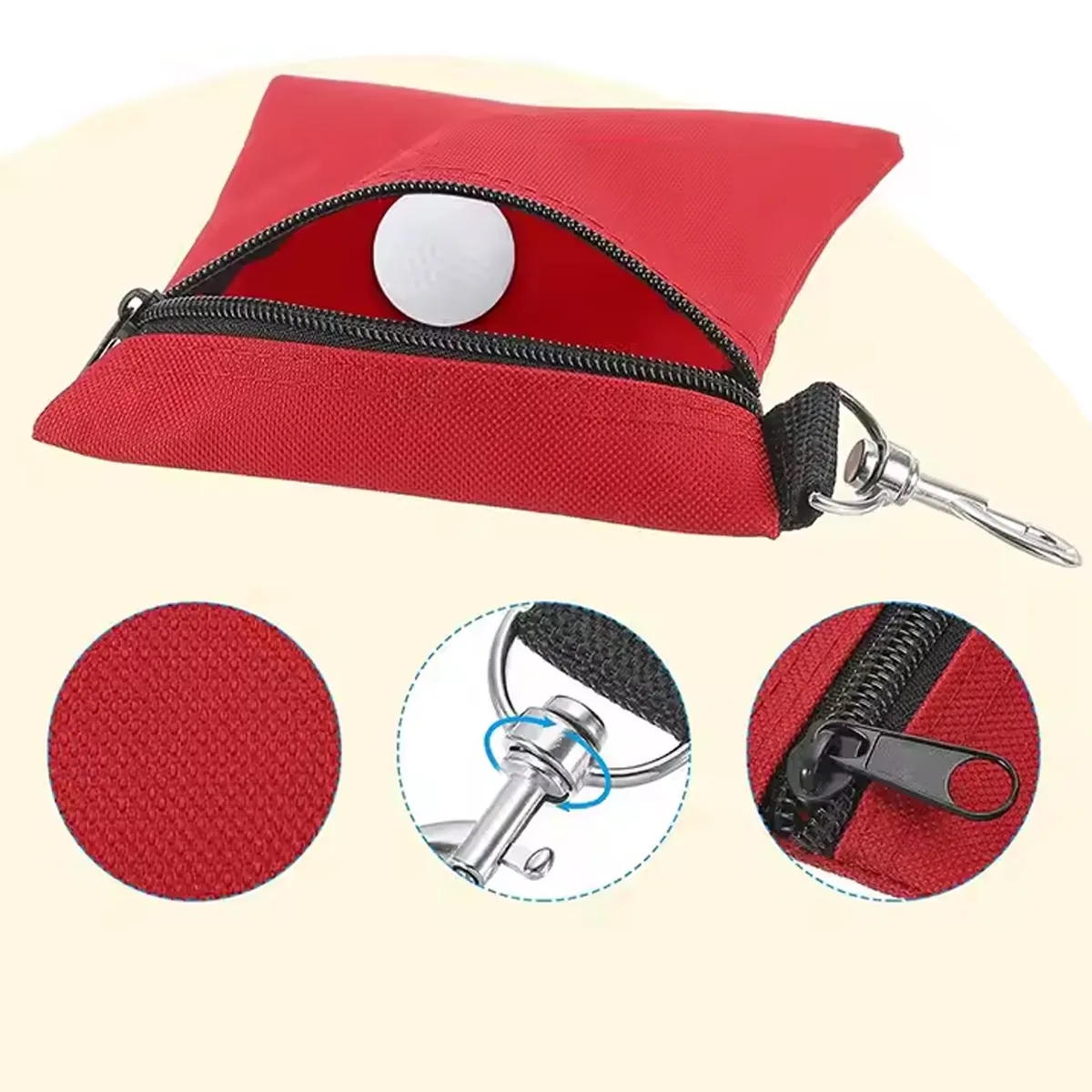 Portable Golf Bag Nylon Ball Cover Waist Hanging Style 5