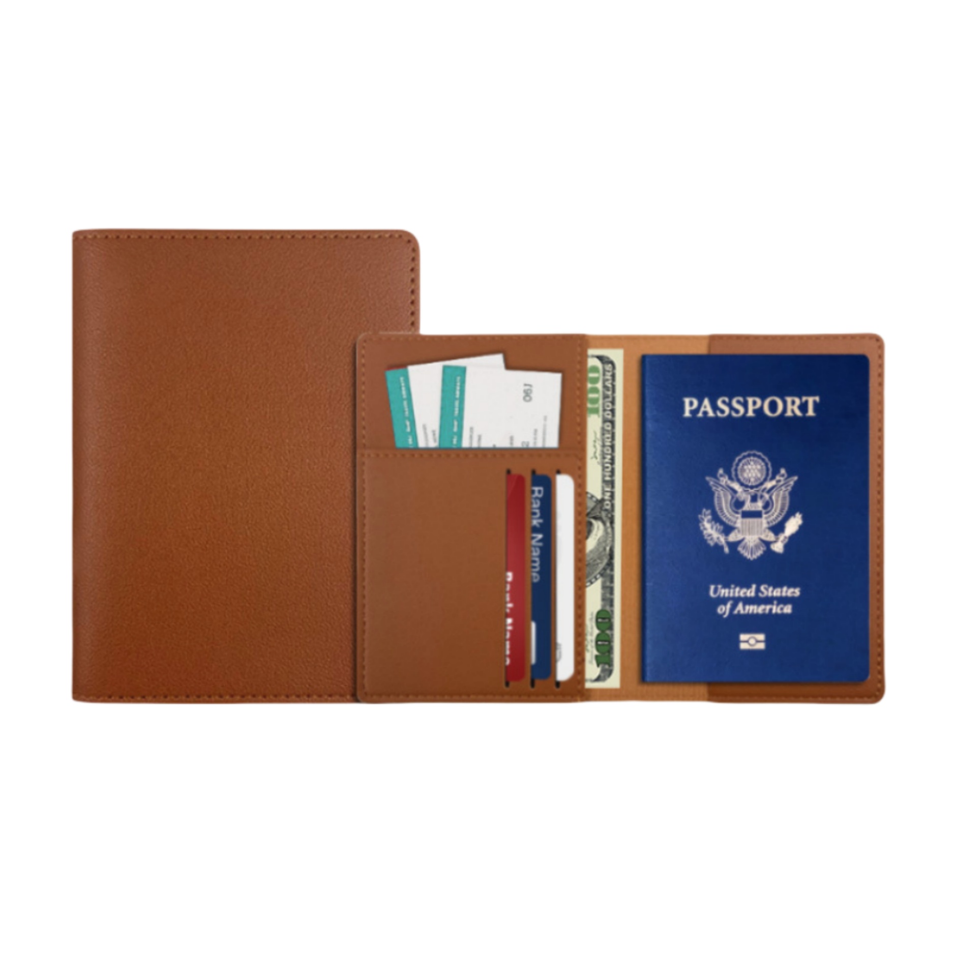 PU Leather Passport Holder with Card Slots 10