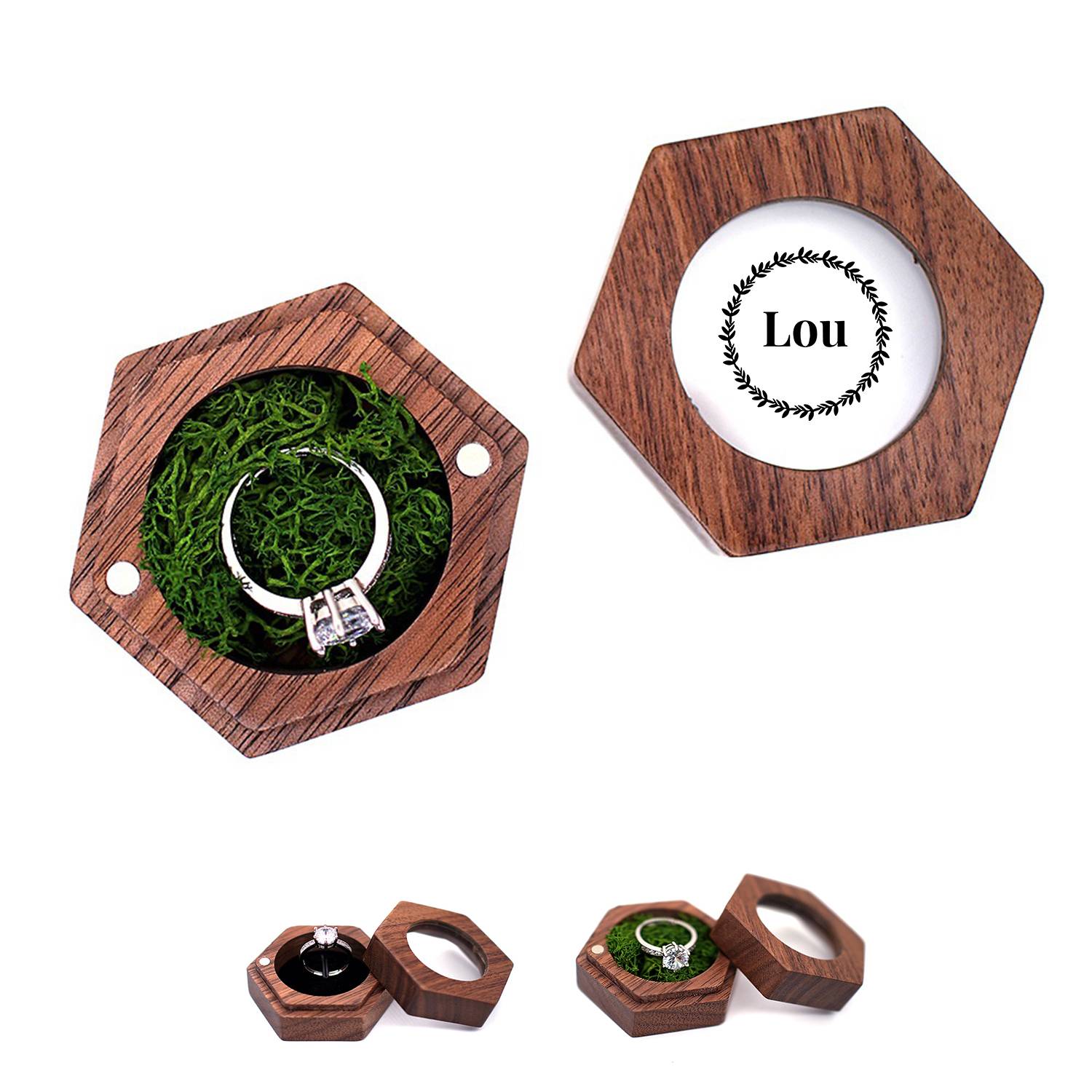 Wood Ring Box (hexagonal) 2