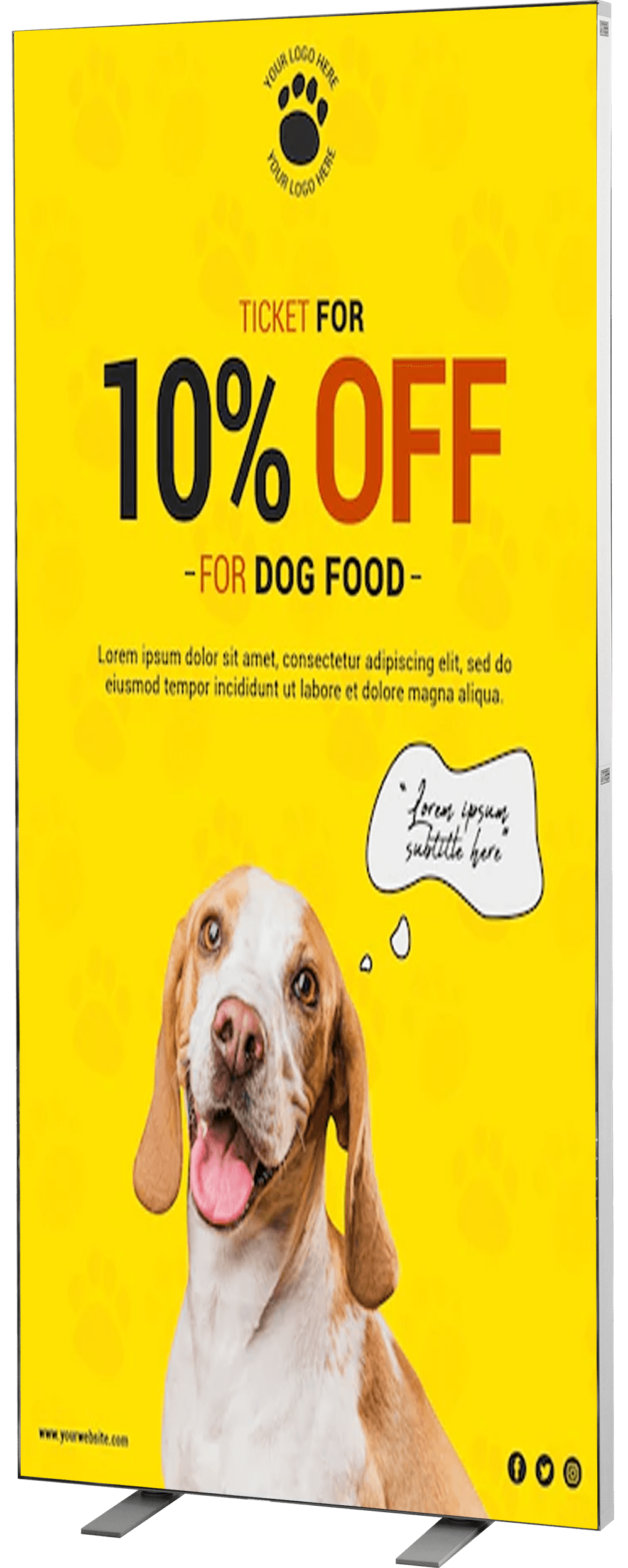 3.3'w x 8.2'h - LED Light Box Display - Full Kit 1