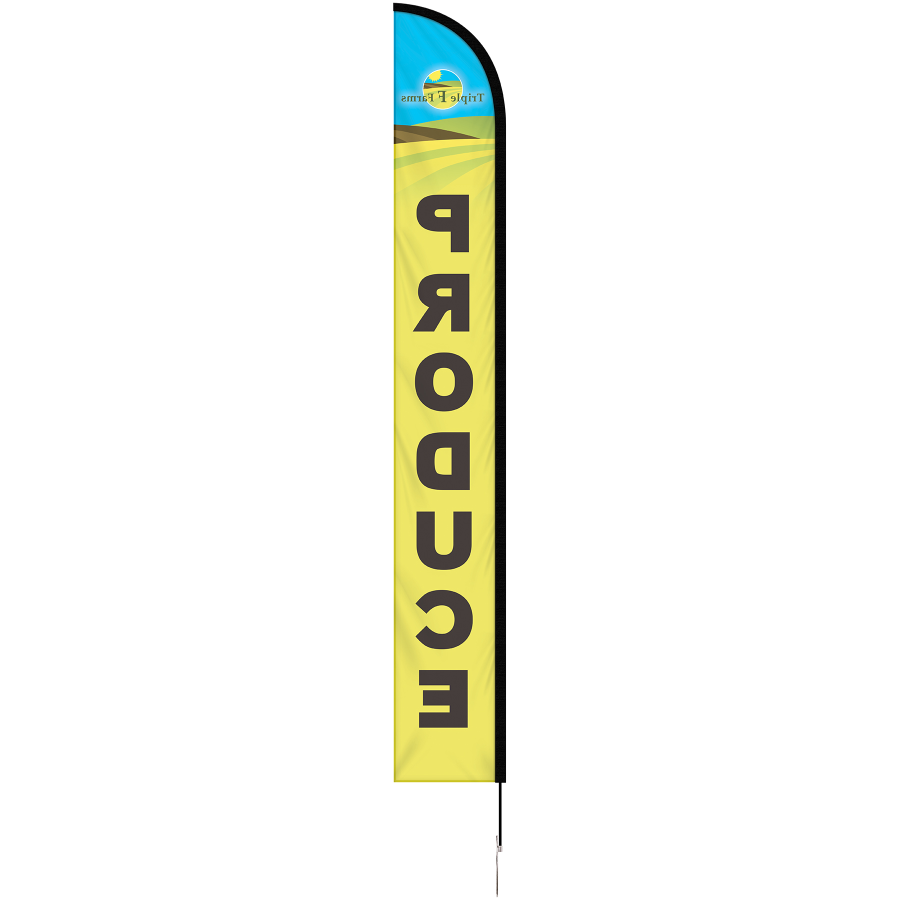 15' Single Reverse Portable Half Drop Banner w/ Hardware Set 13