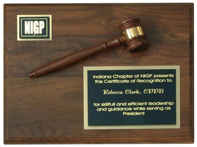 Clarion Gavel Award Plaque 1