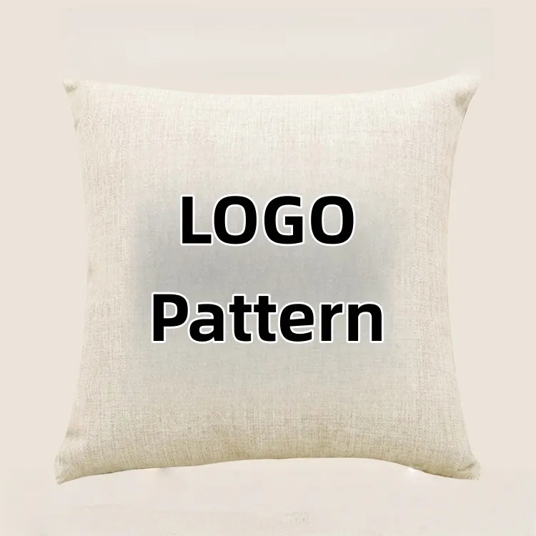 Full Color Custom Linen Throw Pillow