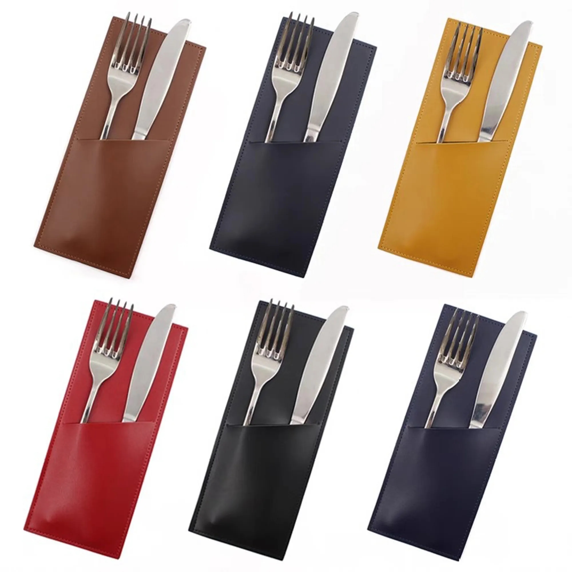 PU Leather Cutlery Storage Pouch 5