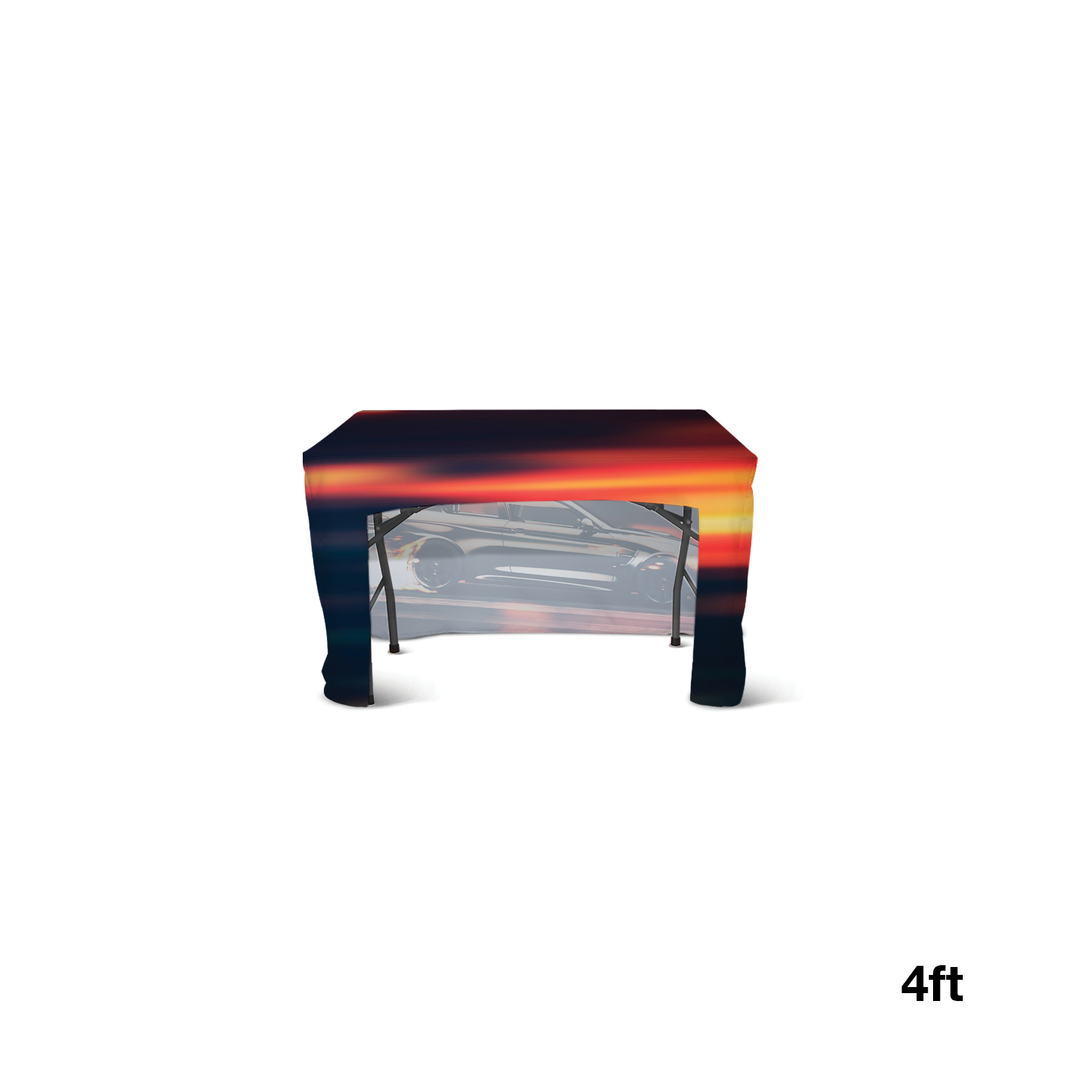 DisplaySplash 4' Fitted Open Back Table Cover 1
