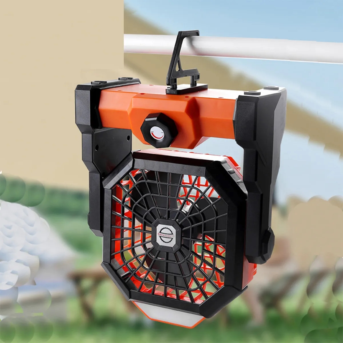 Rechargeable Portable Outdoor Camping Fan With Led Lantern 5