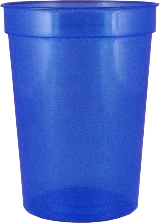 12 oz Smooth Walled Plastic Stadium Cup with Automated Silkscreen Imprint